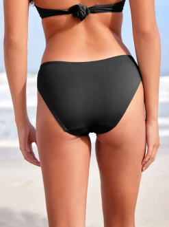 Black High Leg Bikini Bottoms