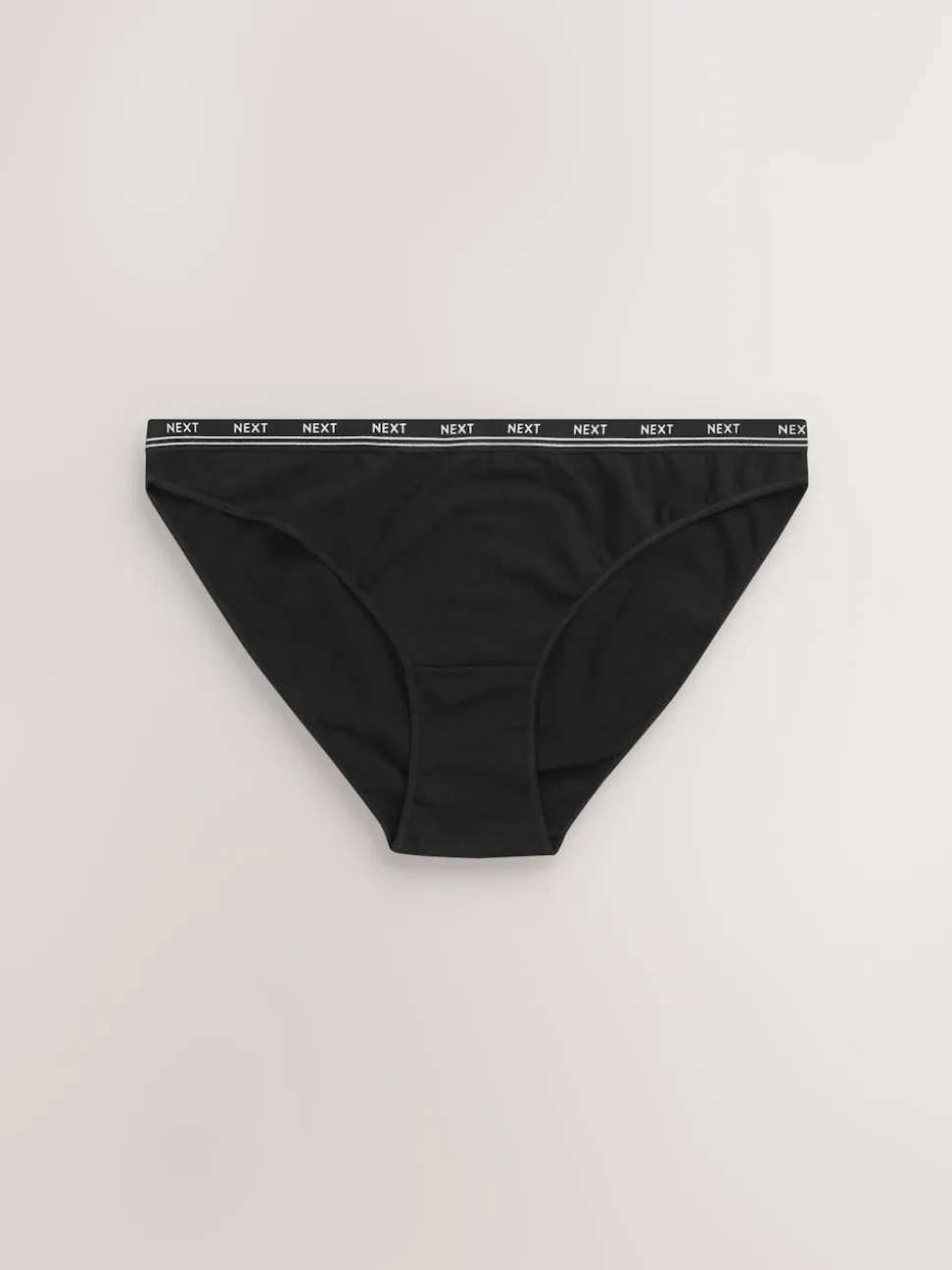 Black High Leg Cotton Logo Knickers 7 Pack