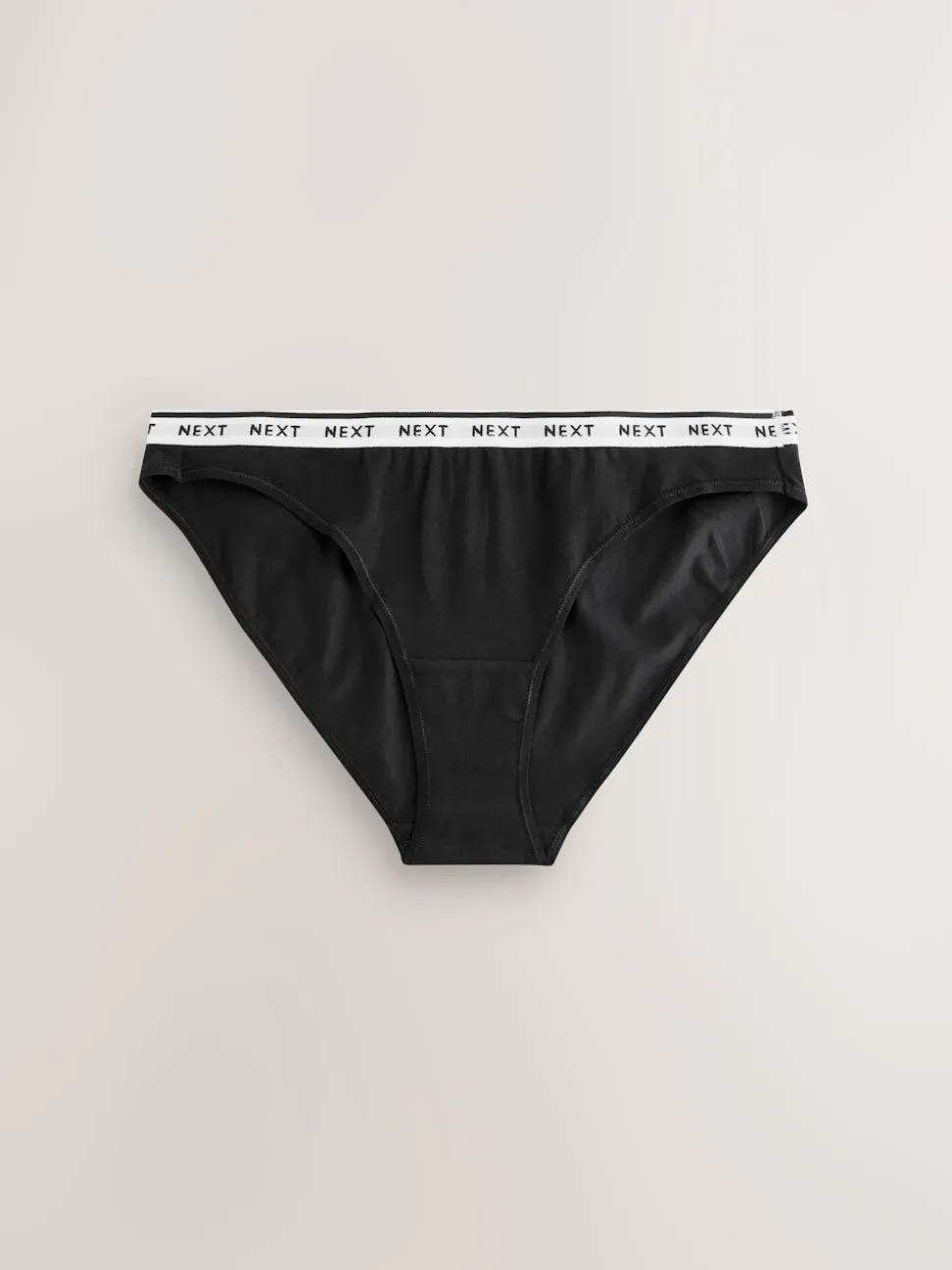 Black High Leg Cotton Logo Knickers 10 Pack
