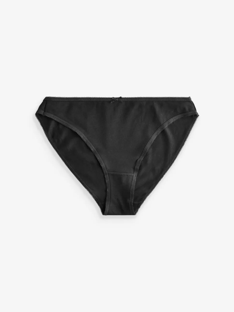 Black High Leg Cotton Rich Knickers 7 Pack