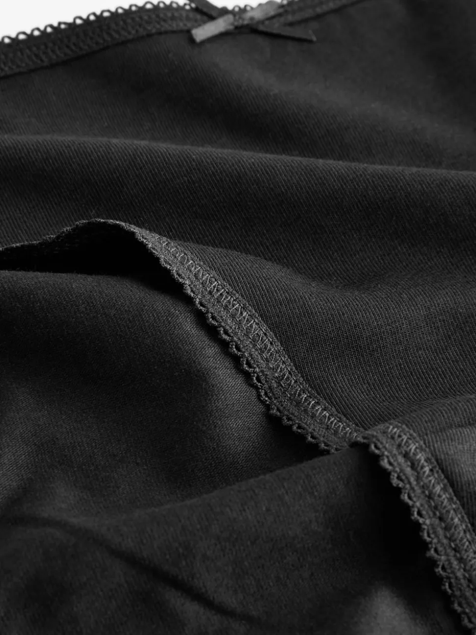 Black High Leg Cotton Rich Knickers 7 Pack