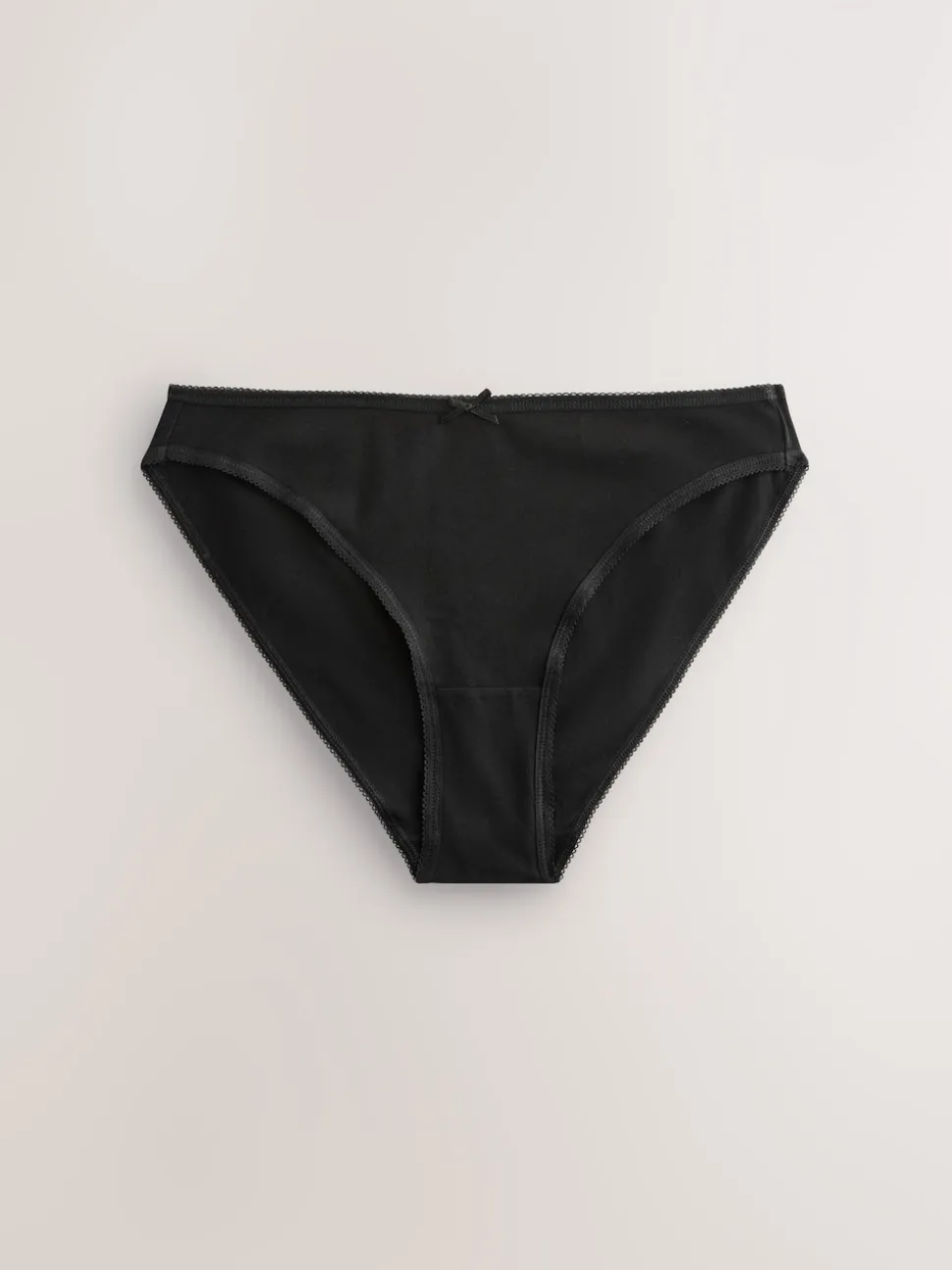 Black High Leg Cotton Rich Knickers 5 Pack