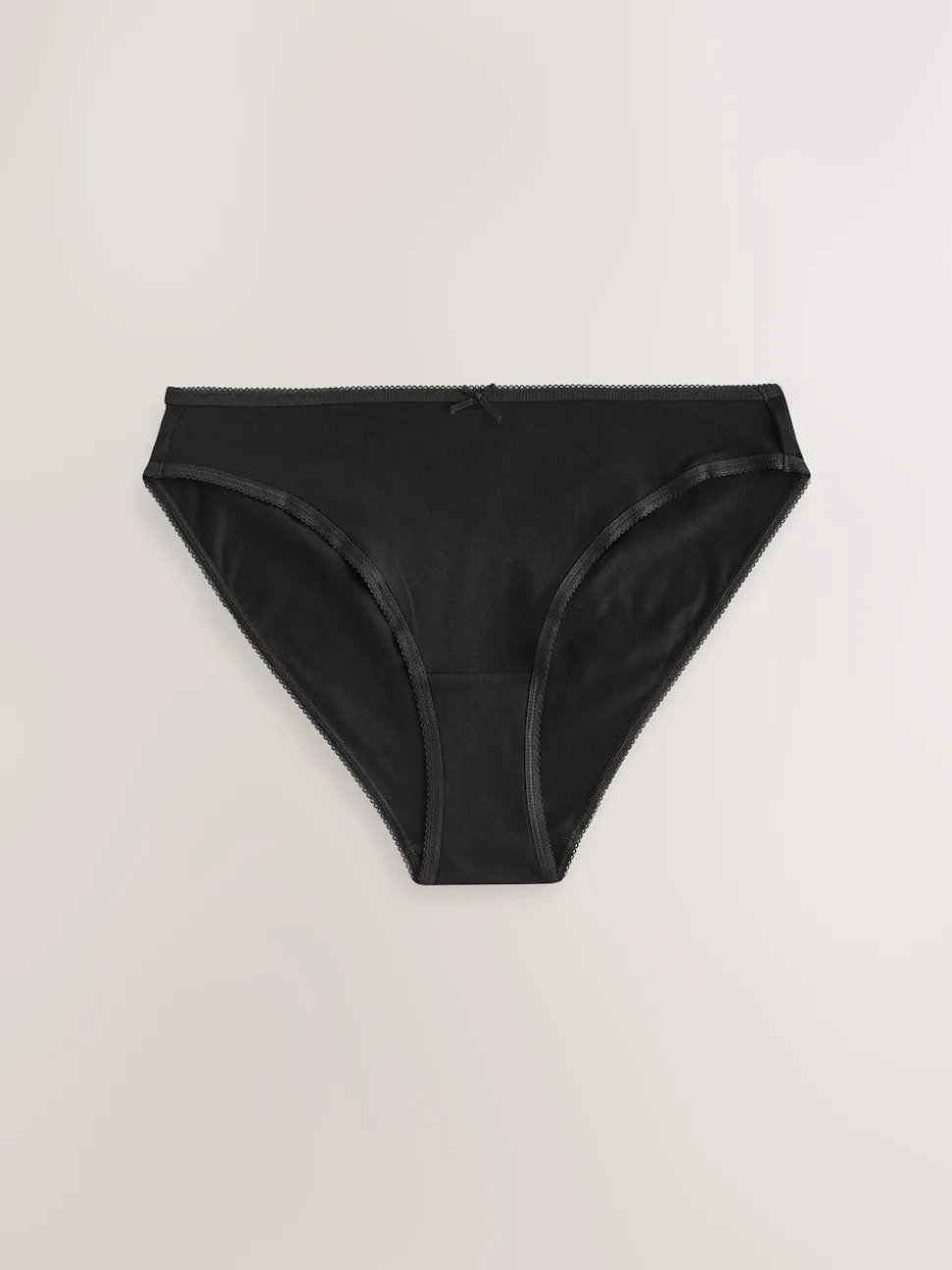 Black High Leg Full Briefs Cotton Knickers 10 Pack