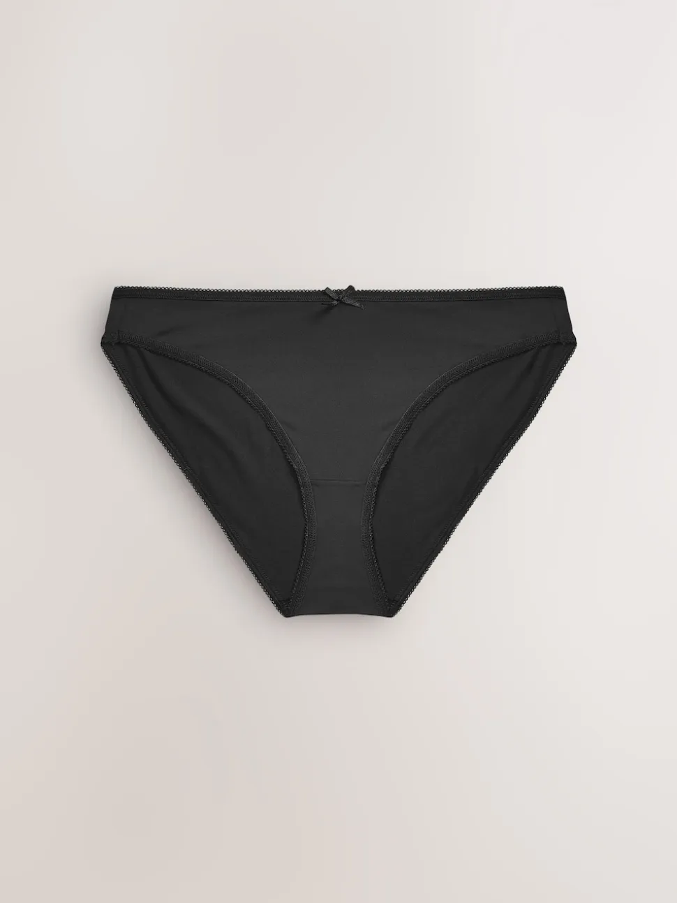 Black High Leg Microfibre Knickers 7 Pack