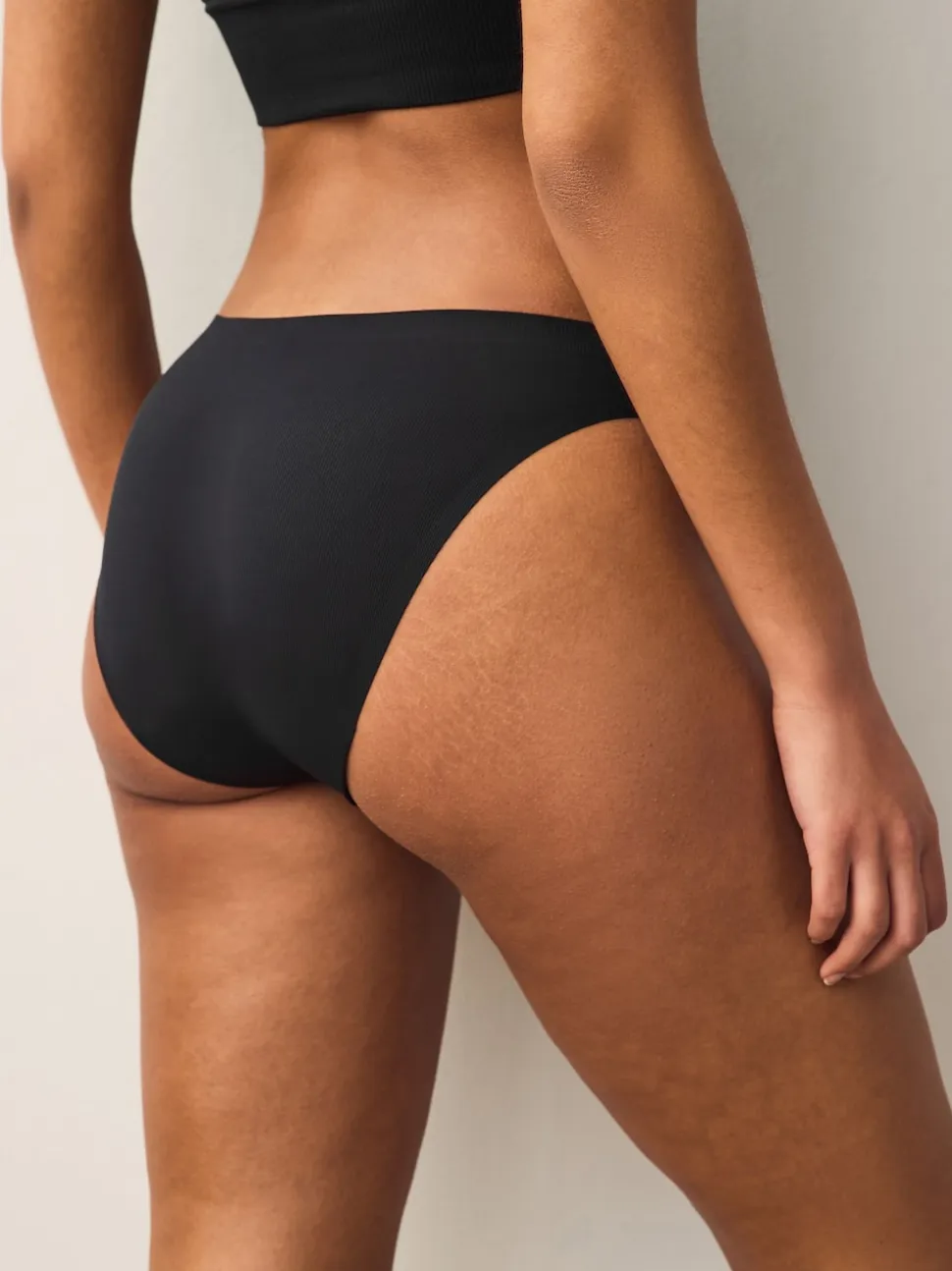 Black High Leg No VPL Period Knickers 2 Pack
