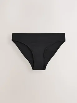 Black High Leg Period Bikini Bottoms