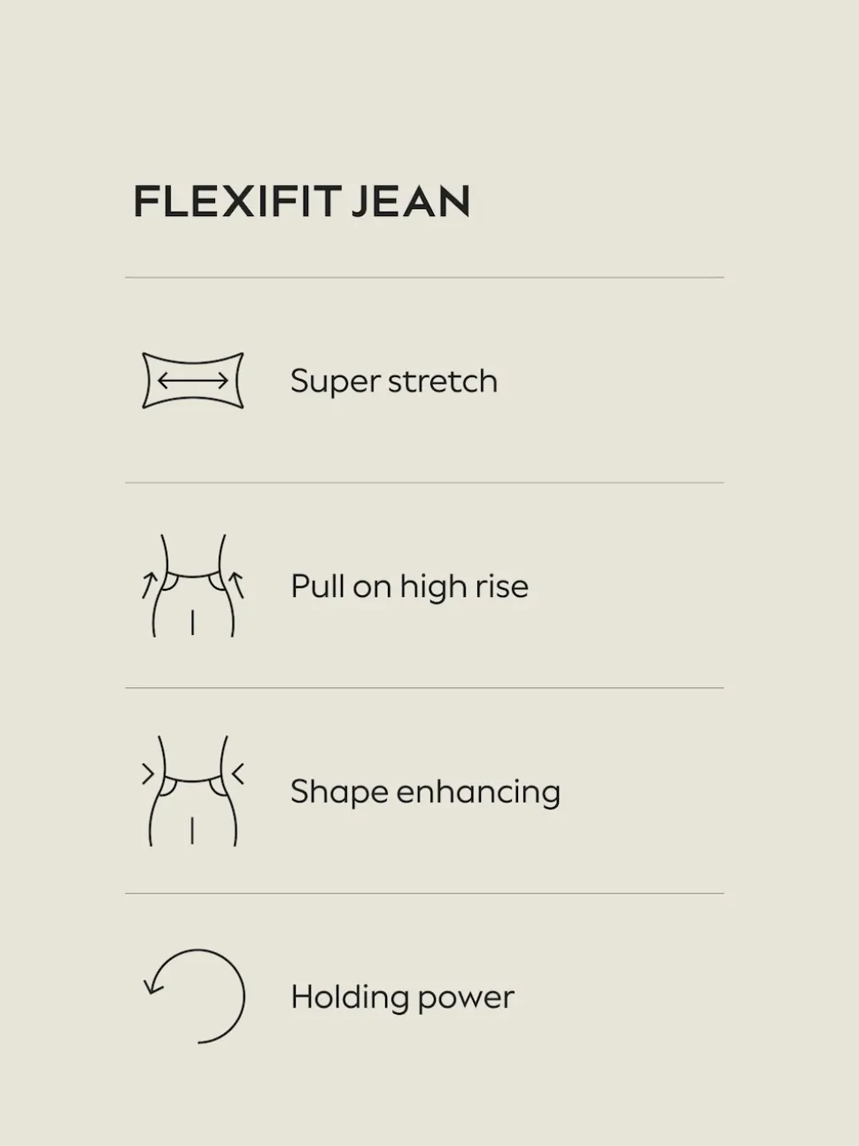 Black High Rise FlexiFit Stretch Pull On Wide Leg Jeans