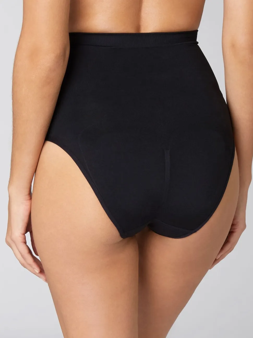 Black High Waist Brief Seamless Firm Tummy Control Shaping Briefs
