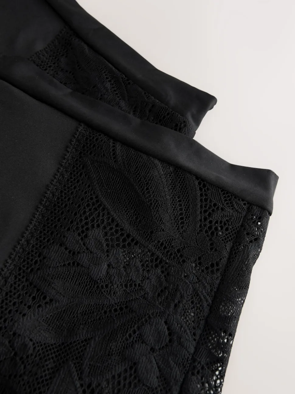 Black High Waist Lace & Microfibre Knickers 2 Pack