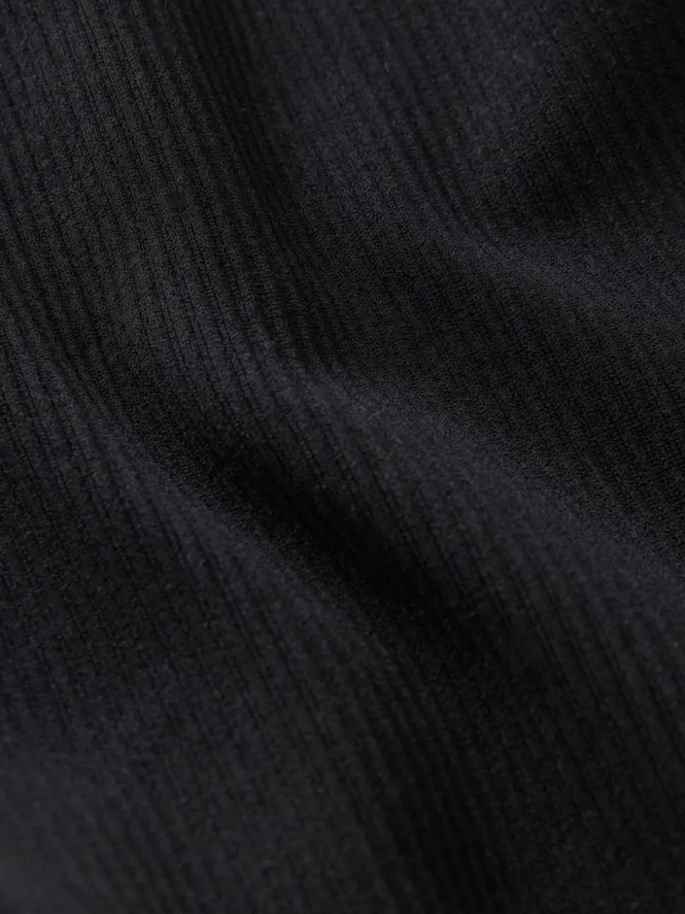 Black High Waist Ribbed Cycling Shorts