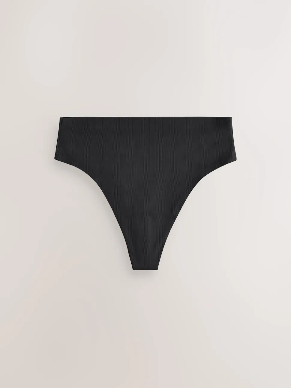 Black High Waisted Thong No VPL Period Knickers 2 Pack