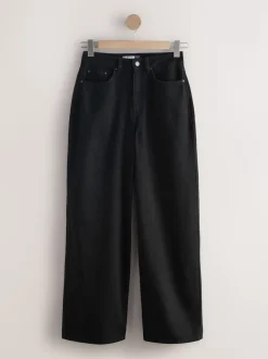 Black Hourglass High Rise Palazzo Wide Leg Jeans