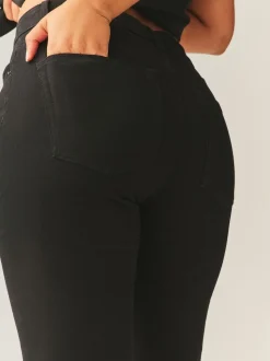 Black Hourglass Mid Rise Skinny Jeans
