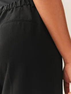 Black Hourglass Wide Leg Tailored Trousers