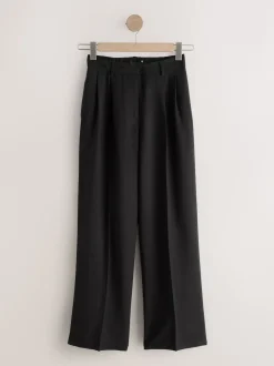 Black Hourglass Wide Leg Tailored Trousers