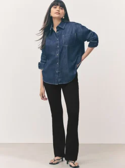 Black Jersey Bootcut Leggings