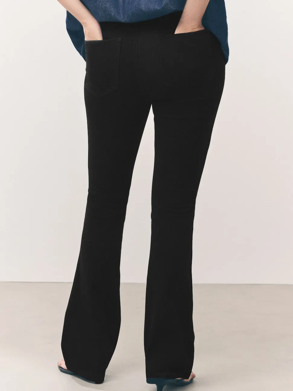 Black Jersey Bootcut Leggings