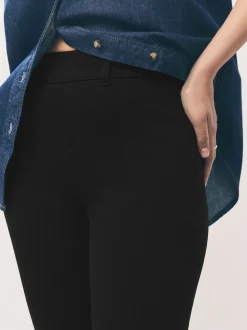 Black Jersey Bootcut Leggings