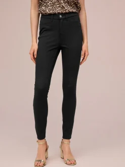 Black Jersey Denim Leggings