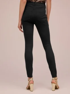 Black Jersey Denim Leggings