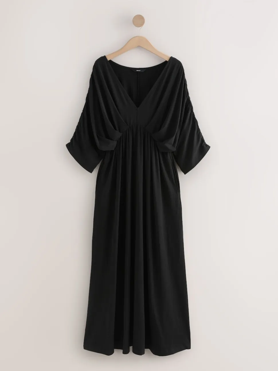 Black Jersey Kaftan Maxi Dress