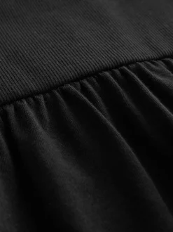 Black Jersey Midi Summer Dress