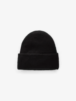 Black Knitted Beanie Hat