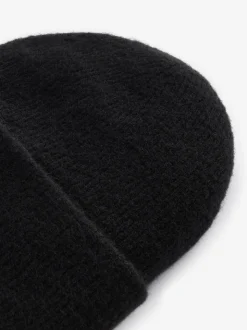 Black Knitted Beanie Hat