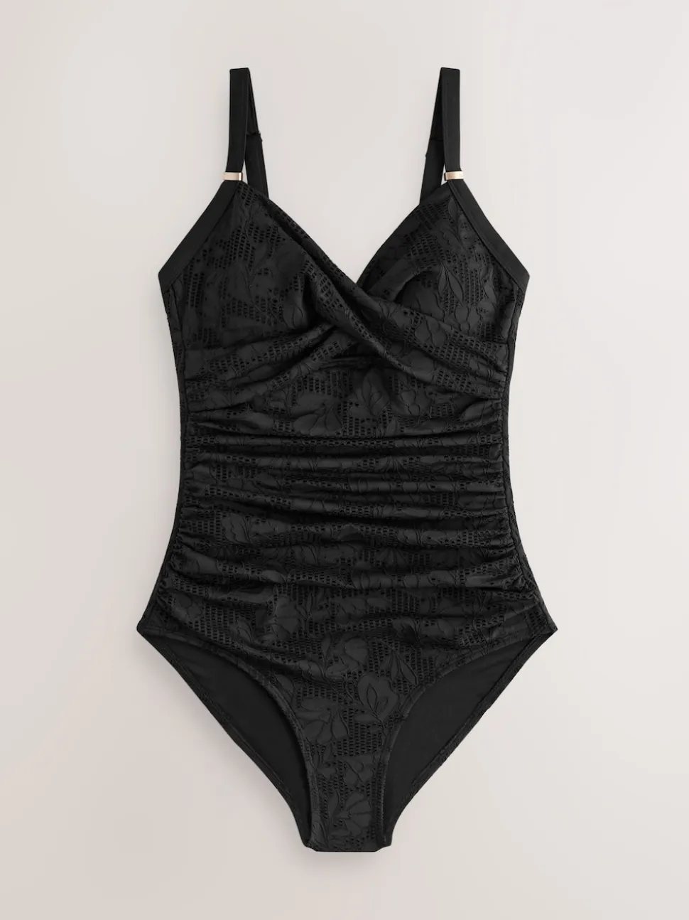 Black Lace Shaping Tummy Control Swimsuit