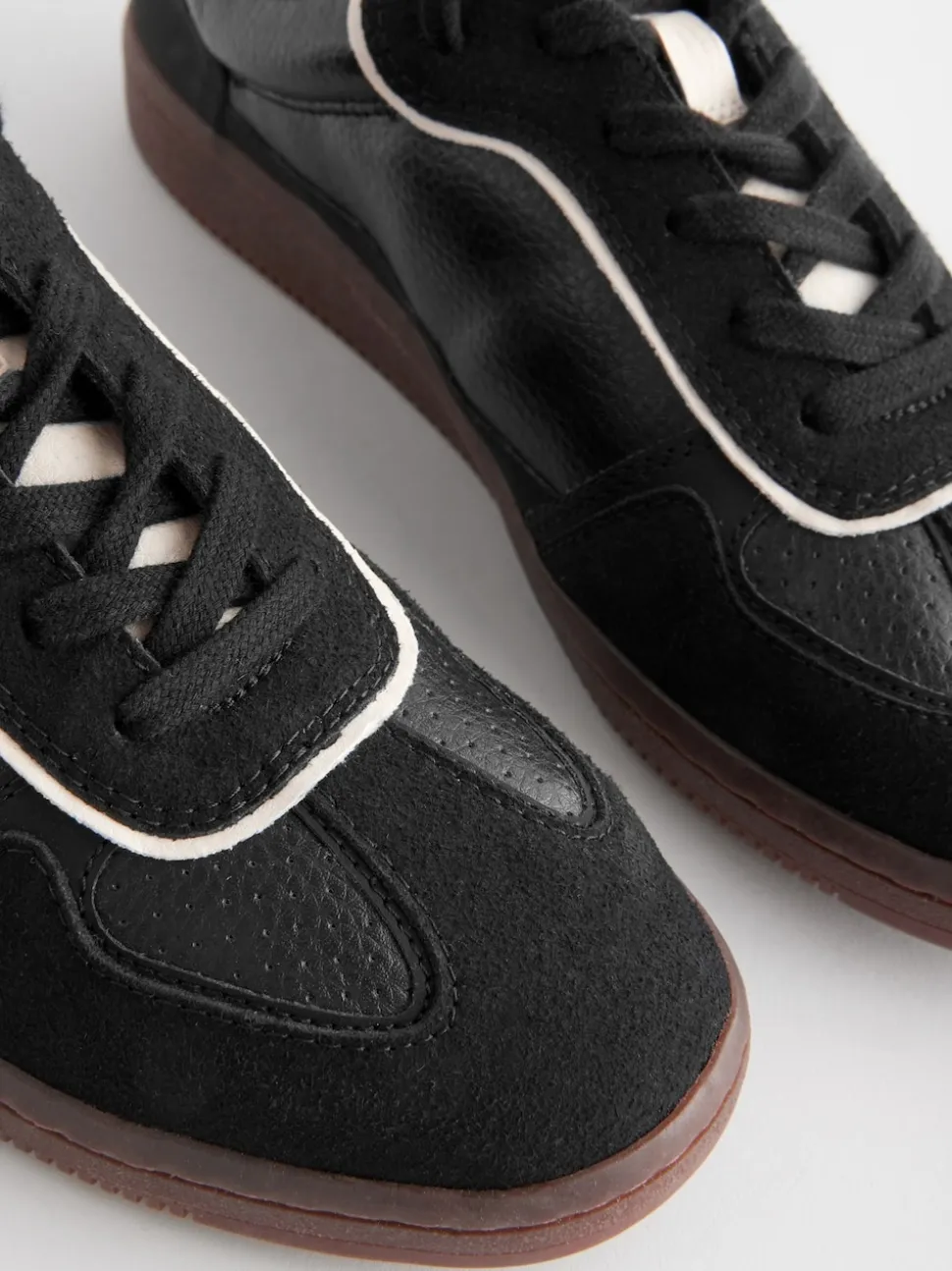 Black Lace-Up Trainers