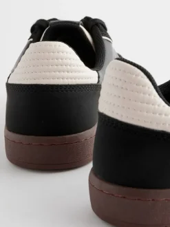 Black Lace-Up Trainers