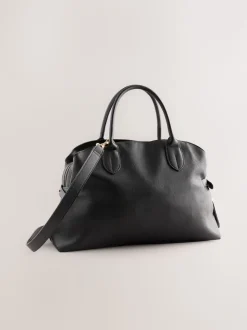 Black Large Tote Bag with Charms