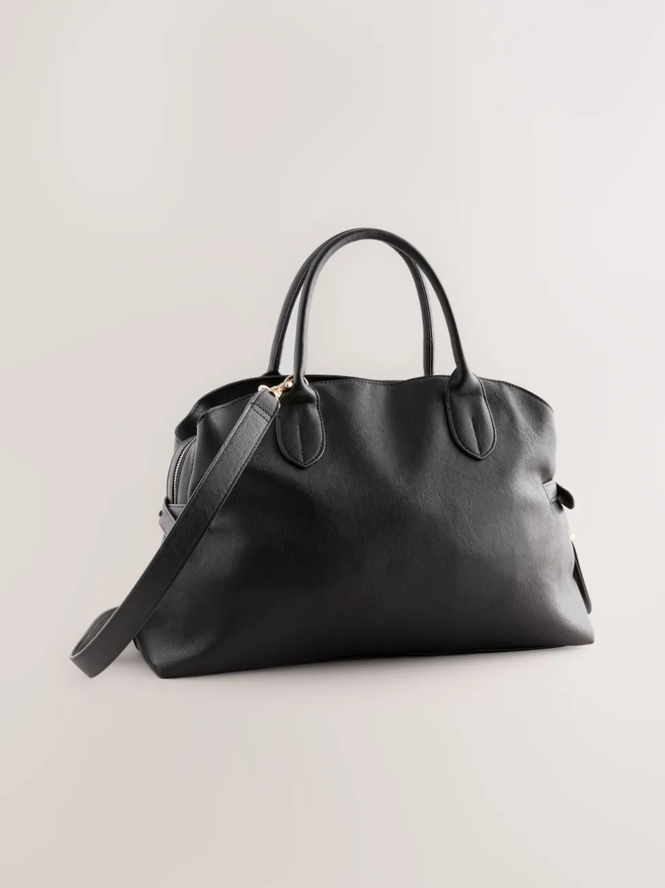 Black Large Tote Bag with Charms