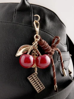 Black Large Tote Bag with Charms