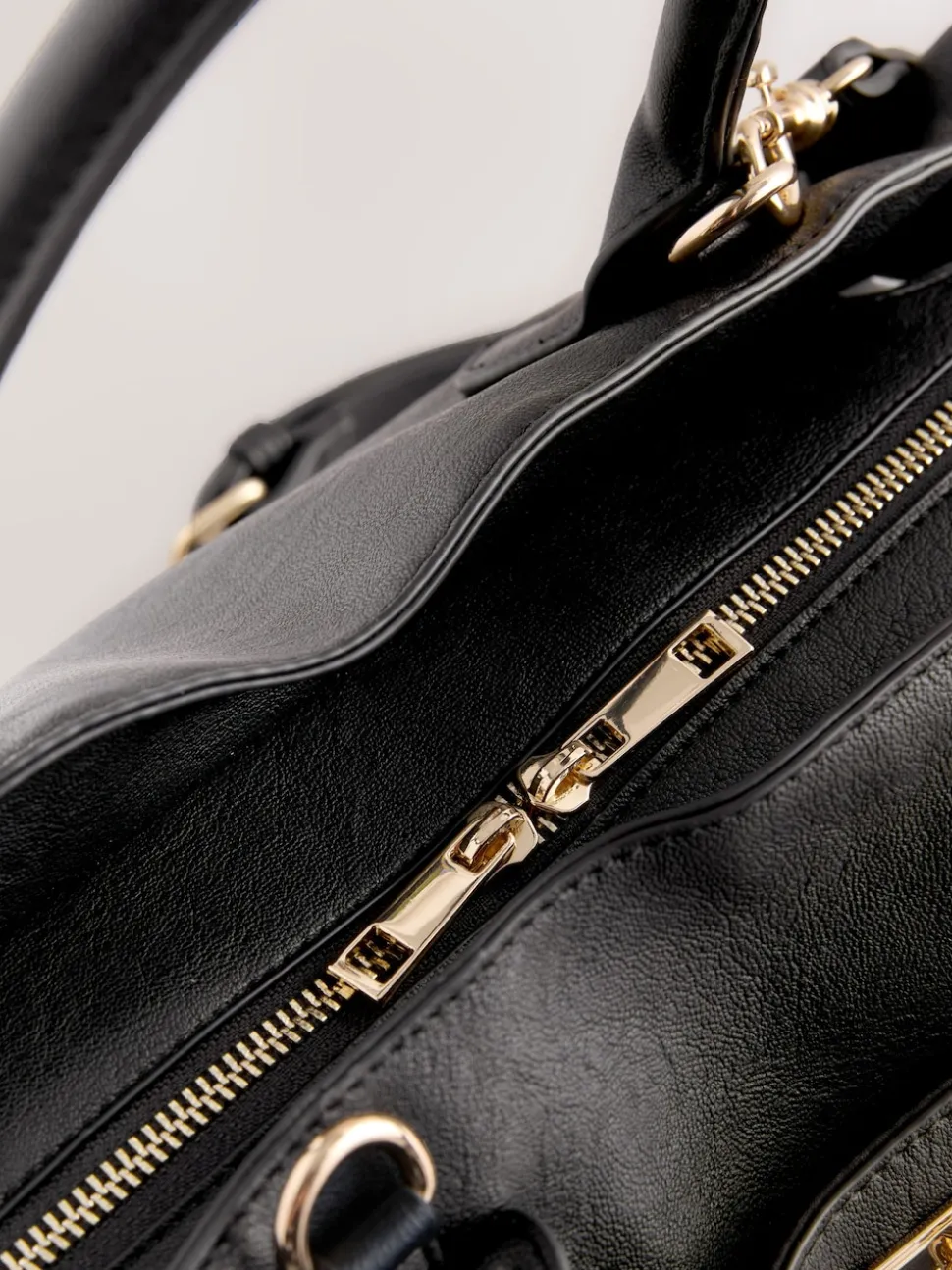 Black Large Tote Bag with Charms