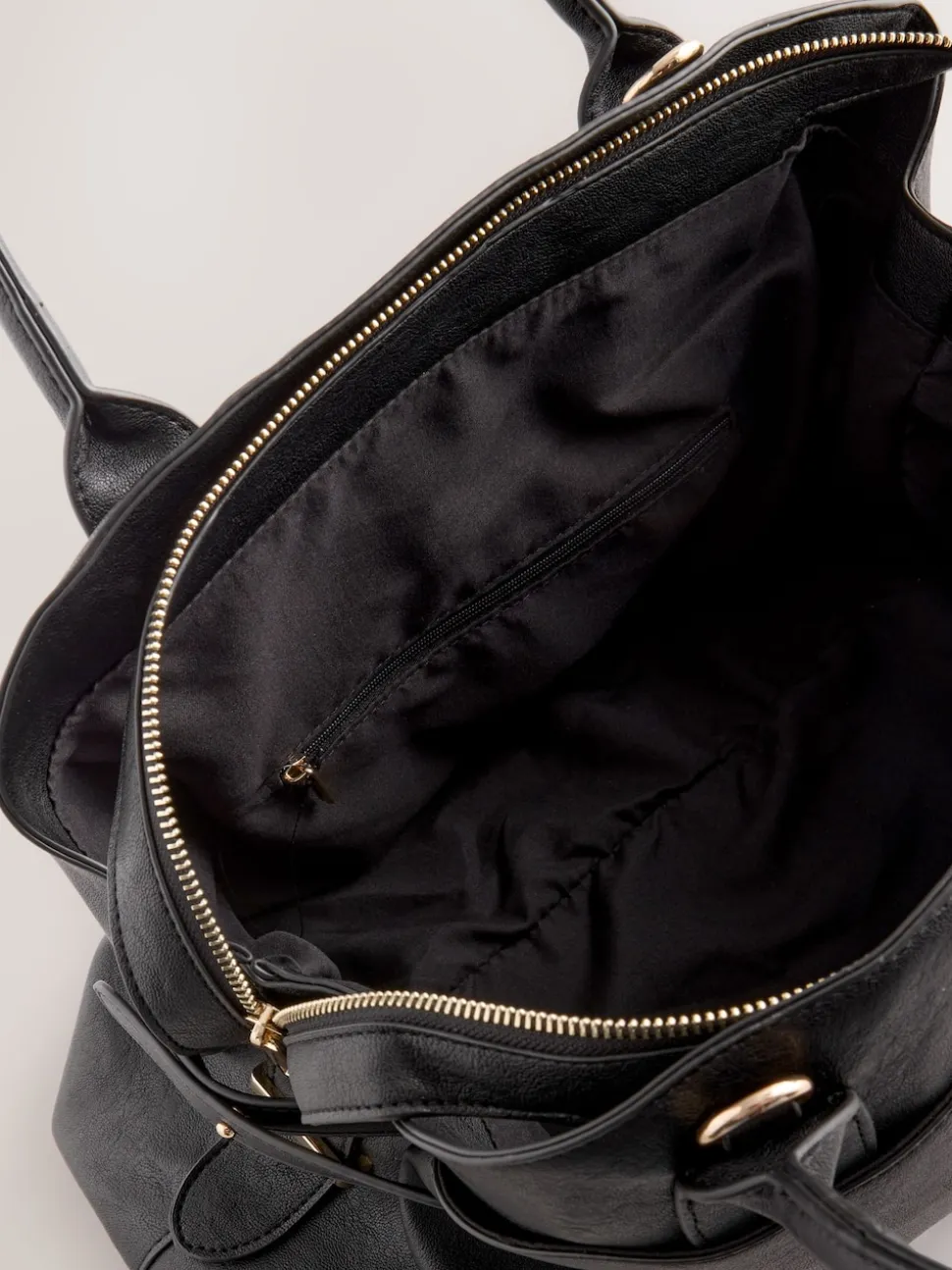 Black Large Tote Bag with Charms