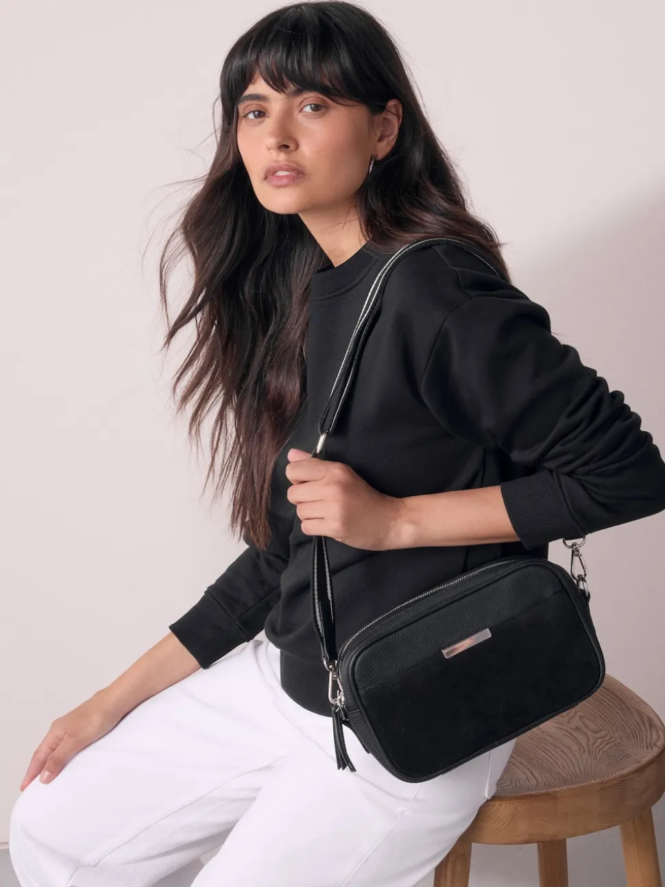 Black Leather Camera Bag