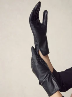 Black Leather Gloves