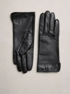 Black Leather Gloves