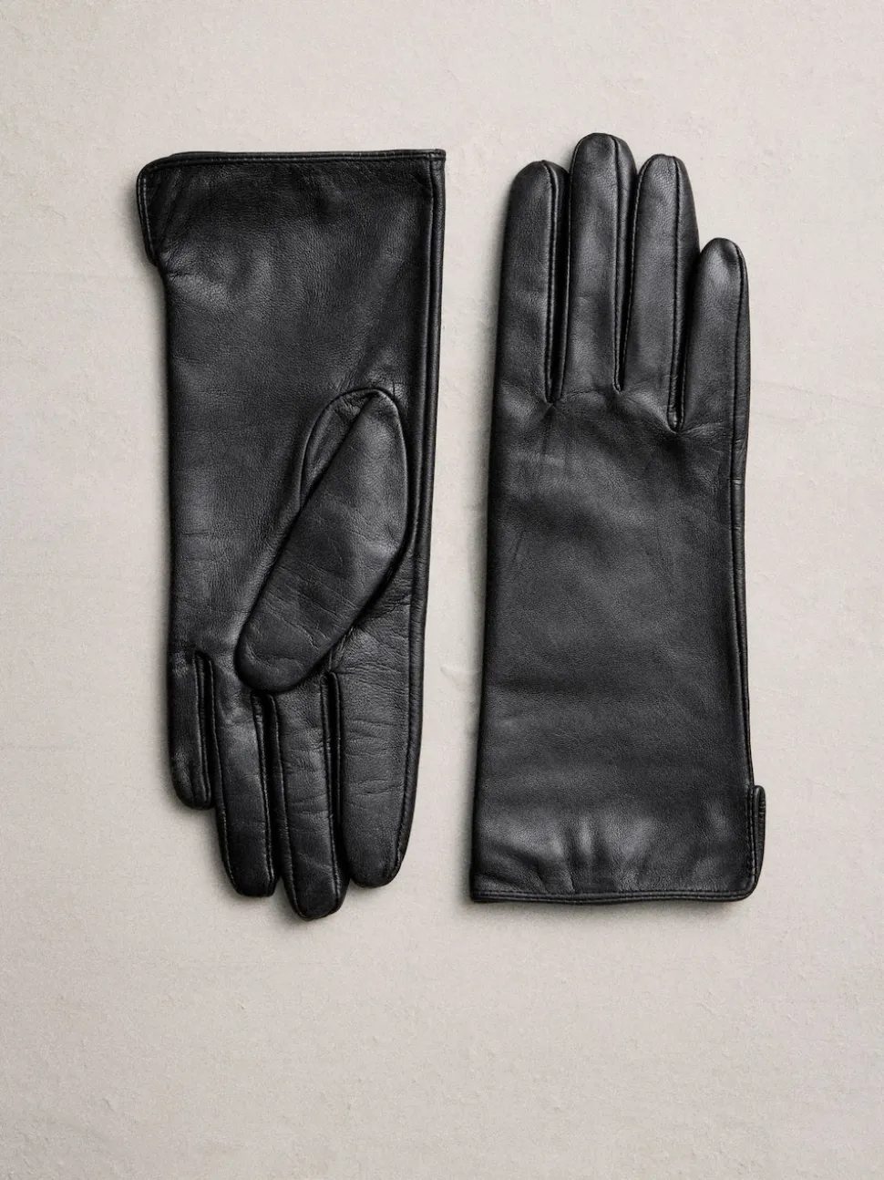 Black Leather Gloves