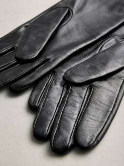 Black Leather Gloves