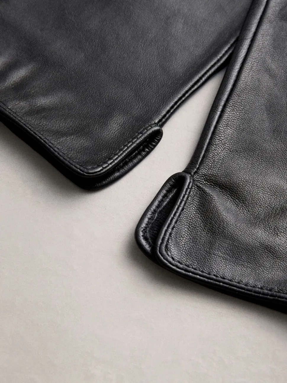 Black Leather Gloves
