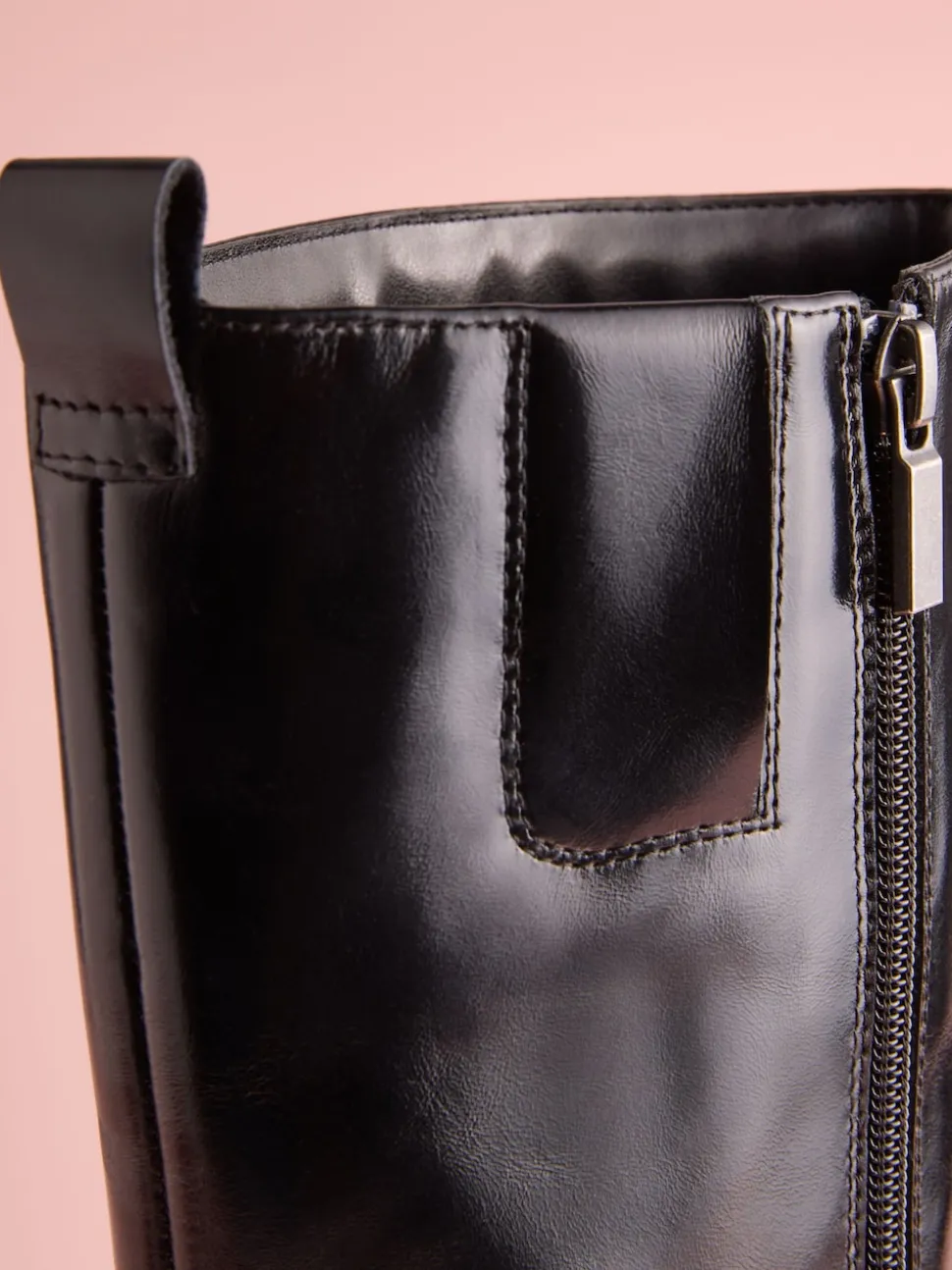 Black Leather Tabitha Simmons x Next Cassidy Knee High Block Heel Boots