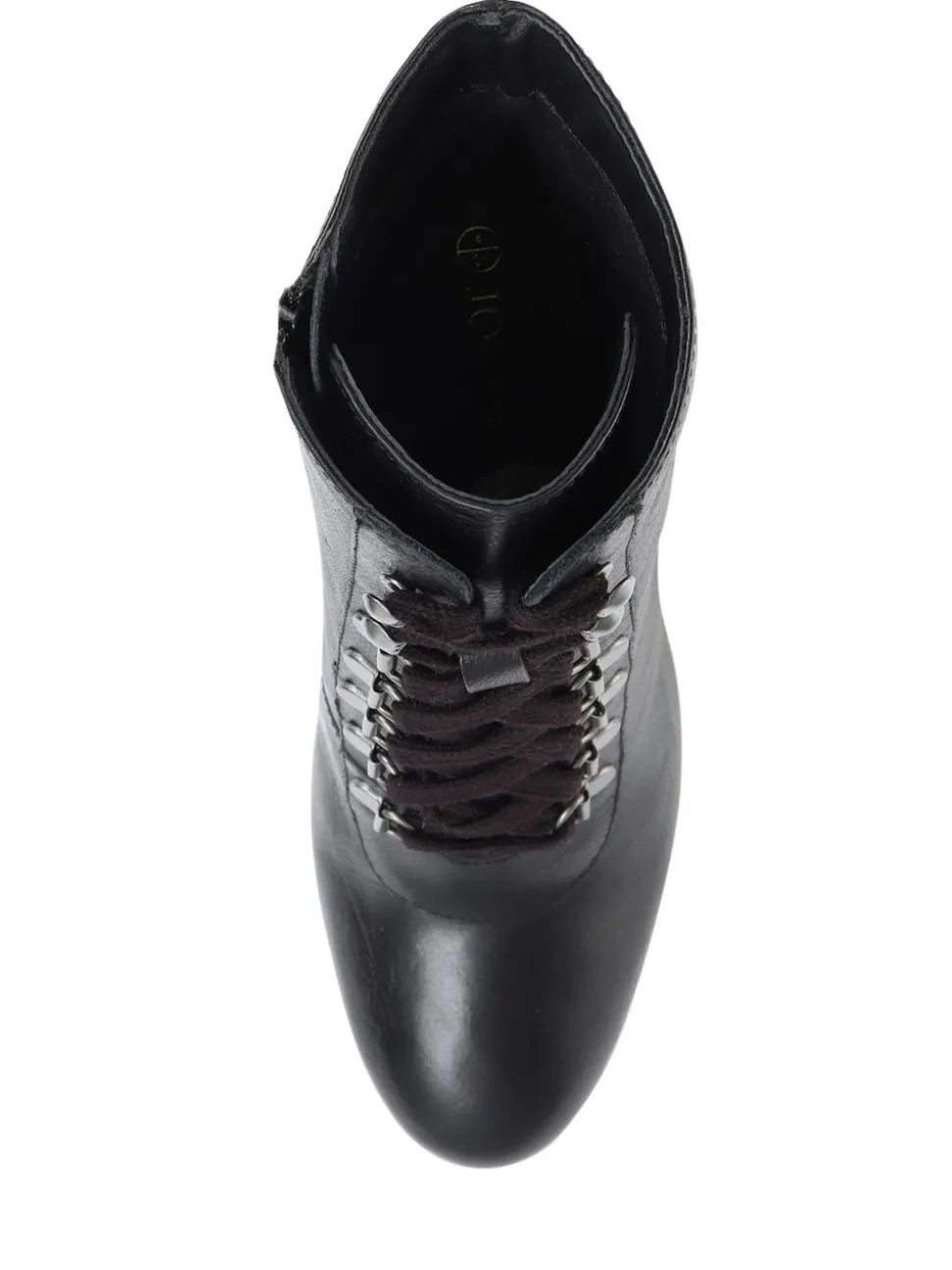 Black Liana Lace-Up Heeled Ladies Ankle Boots
