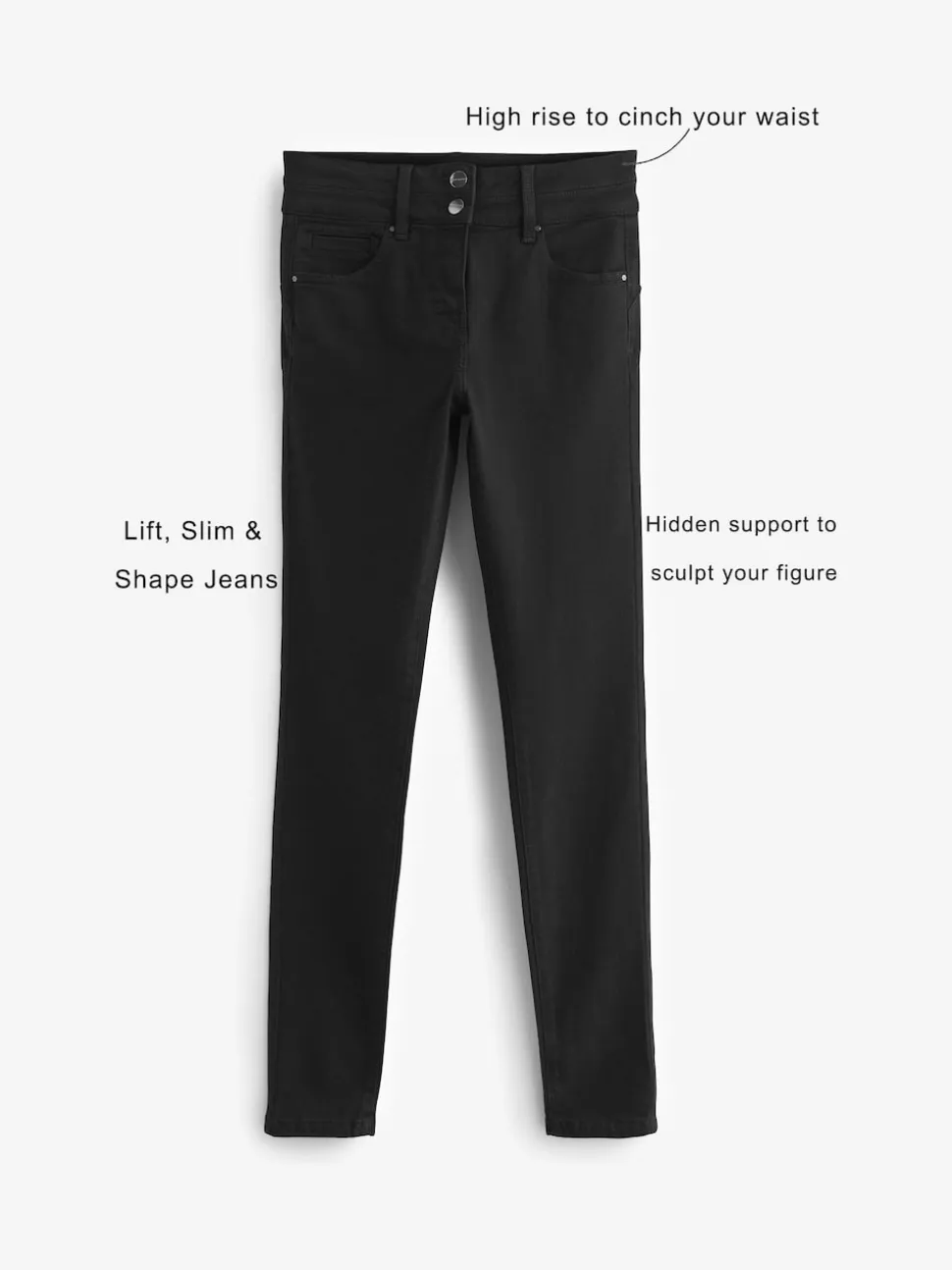 Black Lift Slim And Shape Skinny Jeans