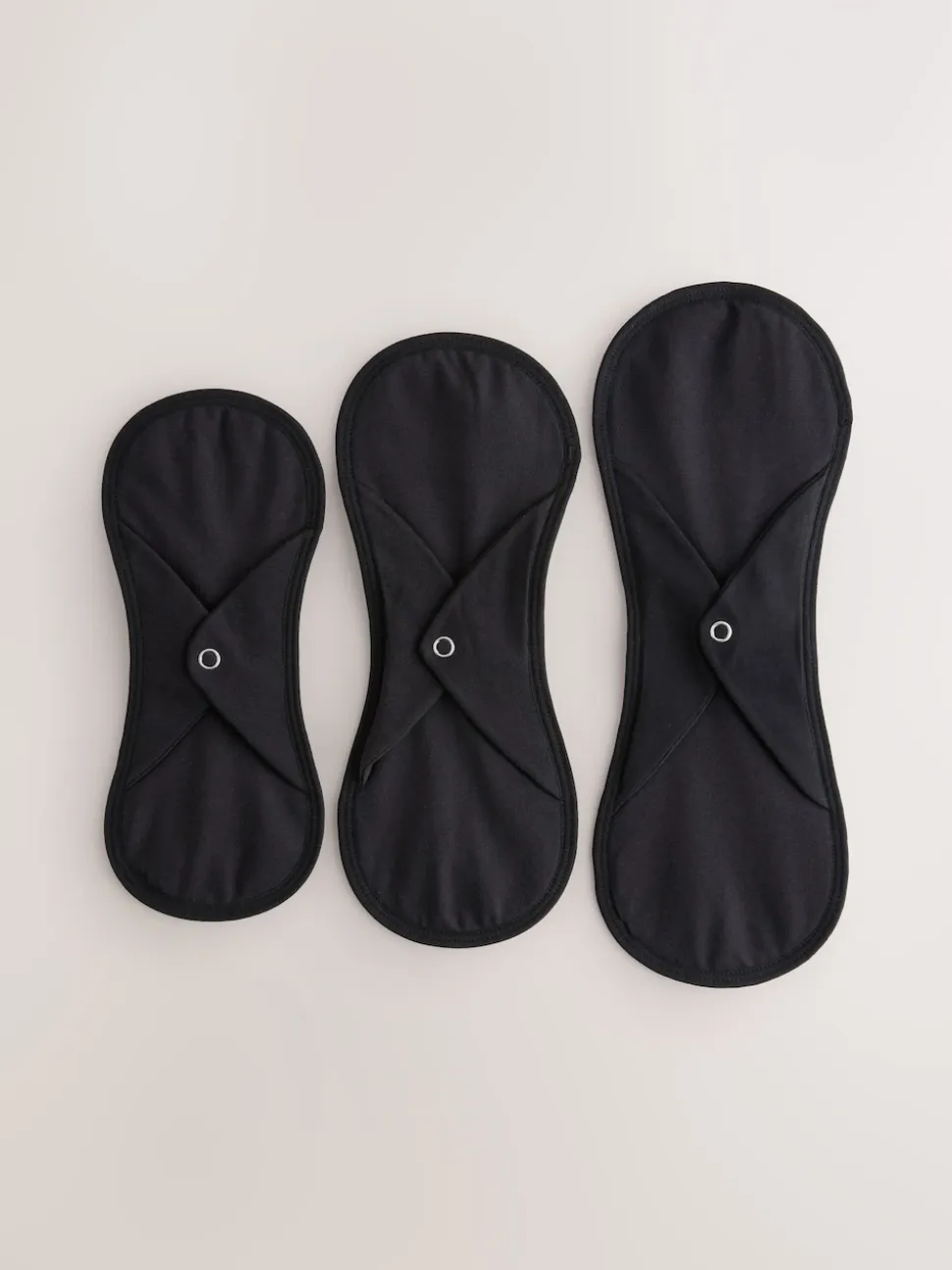 Black Light Flow Period Liners Knickers with Wash Bag 3 Pack