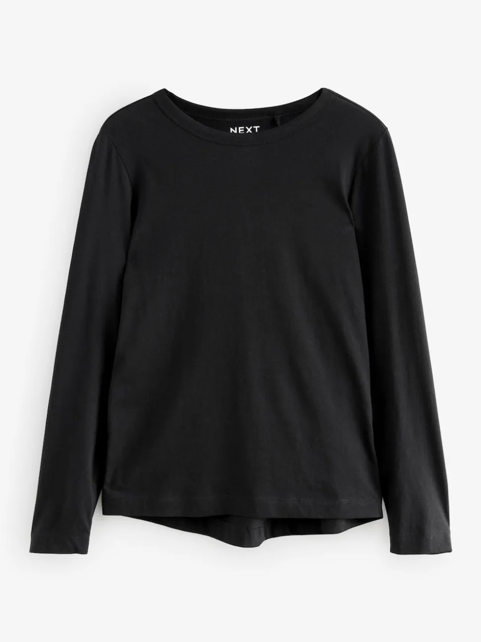 Black Long Sleeve Crew Neck T-Shirt