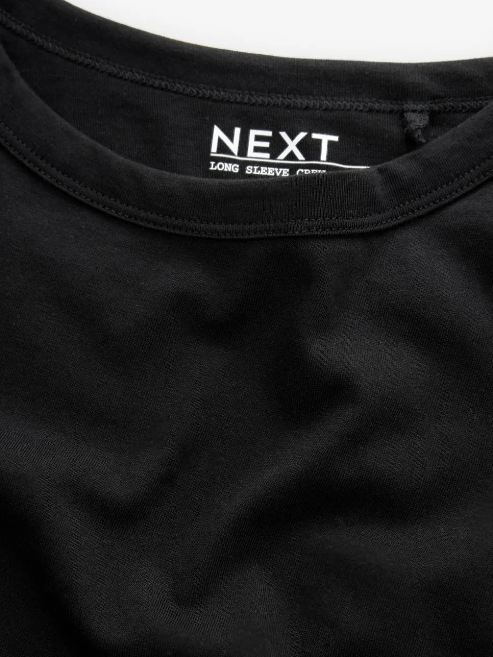 Black Long Sleeve Crew Neck T-Shirt