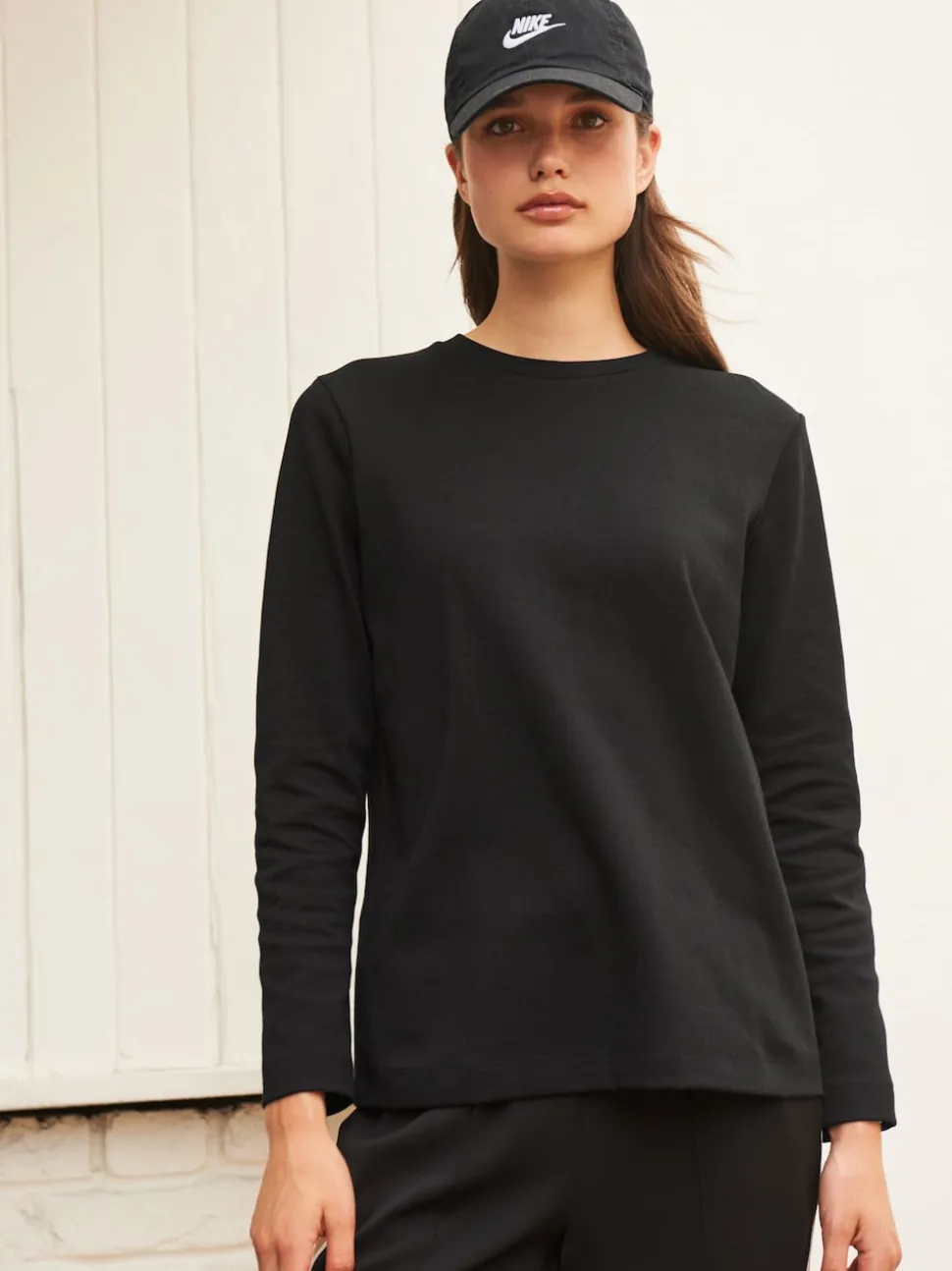 Black Long Sleeve Heavyweight Crew Neck T-Shirt