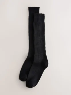 Black Longline Slouchy Socks 1 Pack